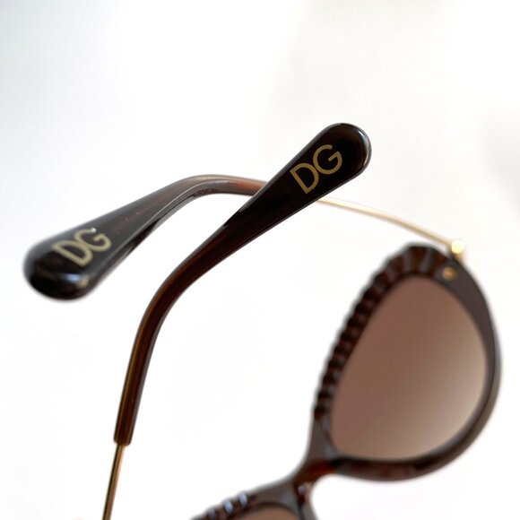 Dolce & Gabbana DG 6135 - 315913 Brown Cat Eye Sunglasses main image 13